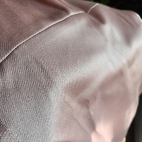 Pale Pink Satin-Like Mini Dress - Picture 3 of 5